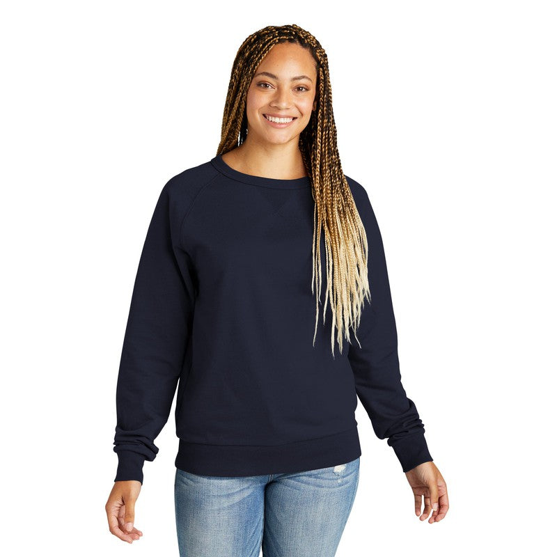 NEW STRAYER Allmade® Unisex Organic French Terry Crewneck Sweatshirt - Navy