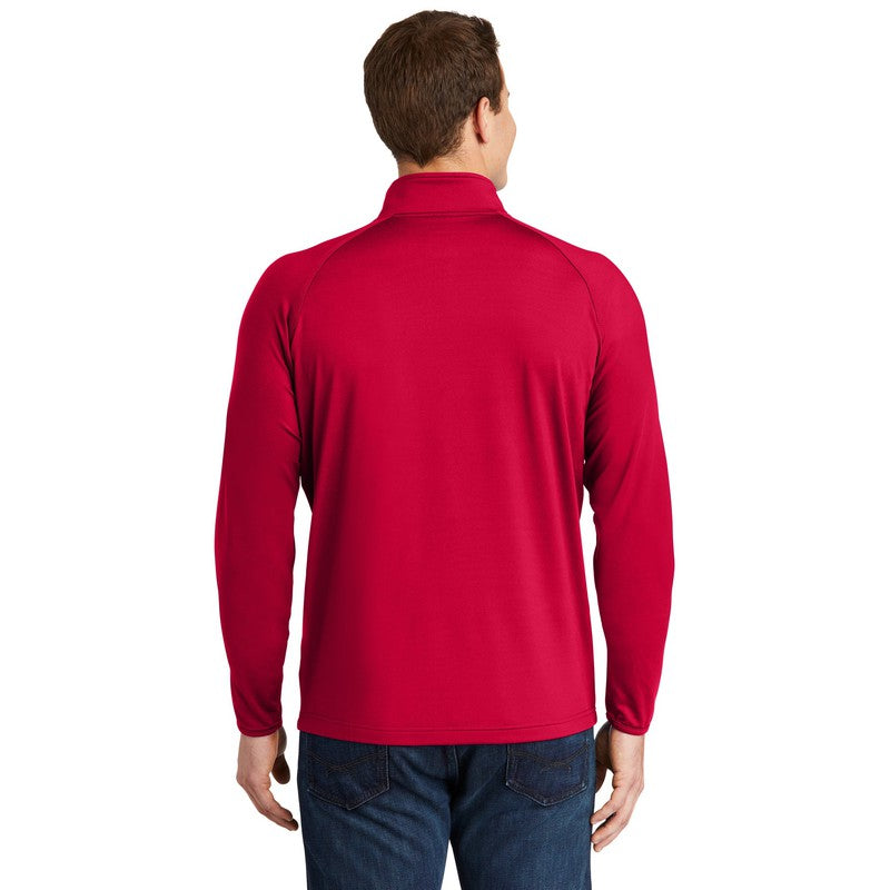 STRAYER Sport-Tek® Sport-Wick® Stretch 1/4-Zip Pullover Deep Red