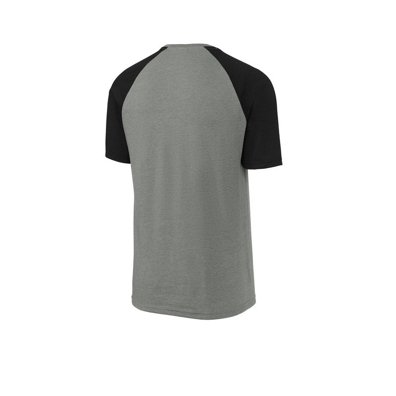 STRAYER Sport-Tek® Halftime Raglan Tee - Black/ Vintage Heather