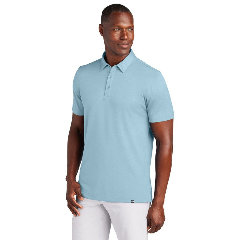 STRAYER TravisMathew Cabana Solid Polo - Light Denim Blue