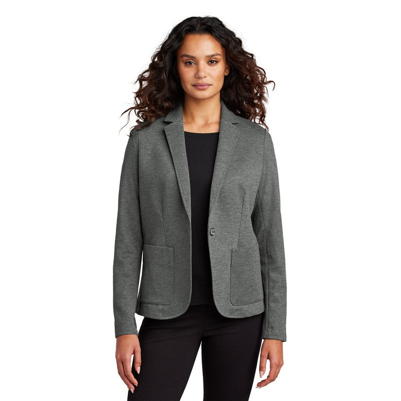 STRAYER Mercer+Mettle™ Women’s Relaxed Knit Blazer - Storm Grey Heather