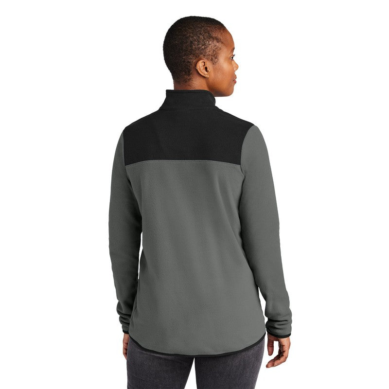 STRAYER The North Face® Ladies Glacier 1/4-Zip Fleece - Asphalt Grey/ TNF Black