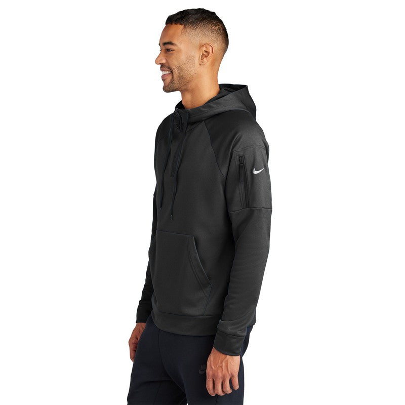 STRAYER Nike Therma-FIT Pocket 1/4-Zip Fleece Hoodie - BLACK