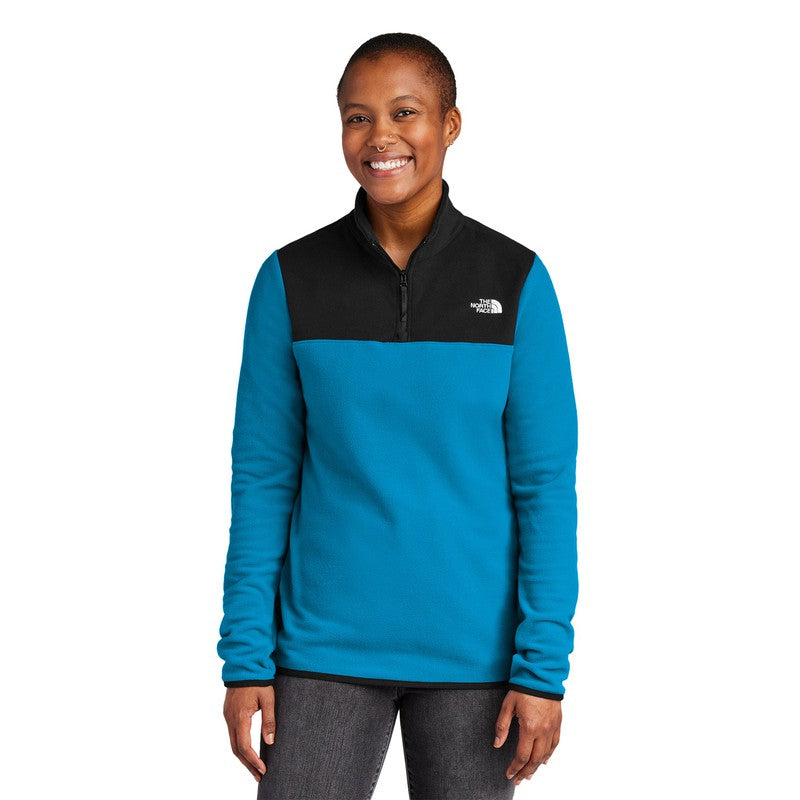 STRAYER The North Face® Ladies Glacier 1/4-Zip Fleece - Hero Blue/ TNF Black