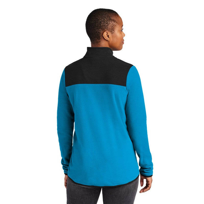 STRAYER The North Face® Ladies Glacier 1/4-Zip Fleece - Hero Blue/ TNF Black