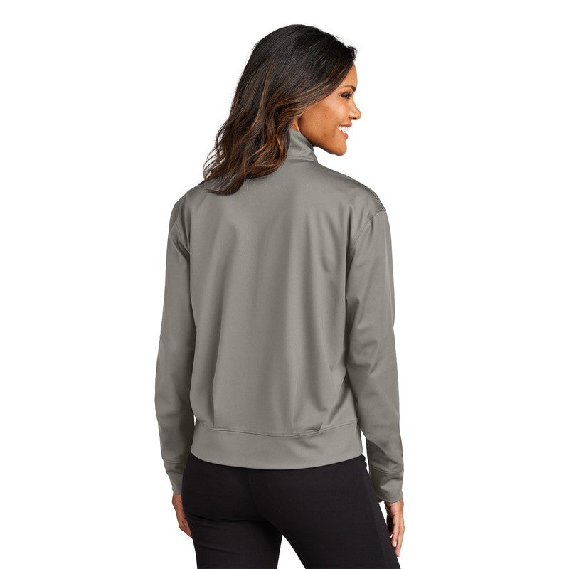 STRAYER Port Authority® Ladies C-FREE® Double Knit Full-Zip - Smoke Grey