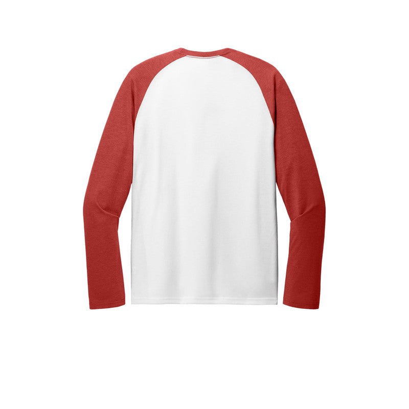 STRAYER Allmade® Unisex Tri-Blend Long Sleeve Colorblock Raglan - Rise Up Red/ Bright White