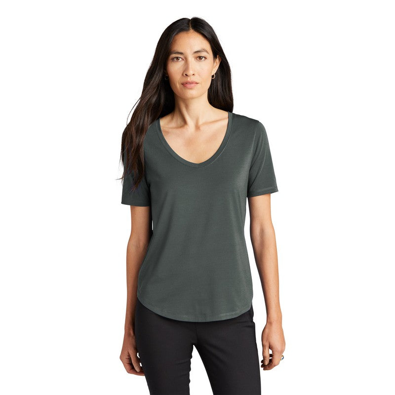 STRAYER MERCER+METTLE™ Women’s Stretch Jersey Relaxed Scoop - Anchor Grey