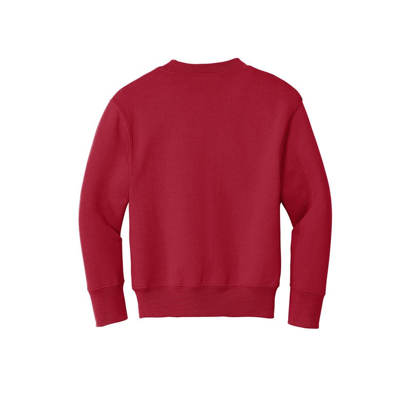 NEW STRAYER Port & Company® Youth Core Fleece Crewneck Sweatshirt - RED