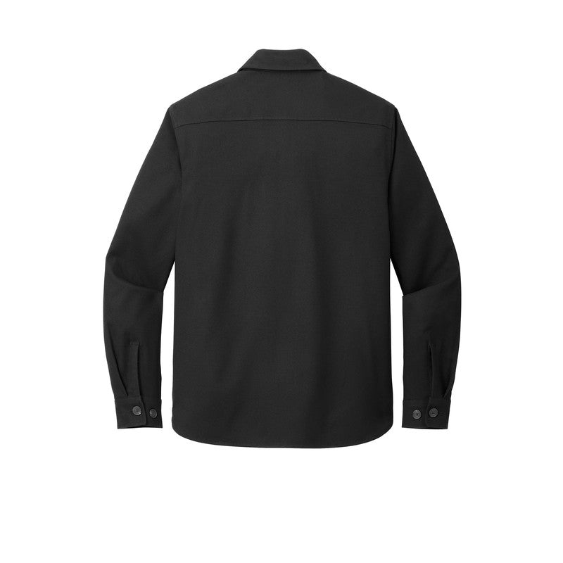 STRAYER Mercer+Mettle™ Long Sleeve Twill Overshirt - DEEP BLACK