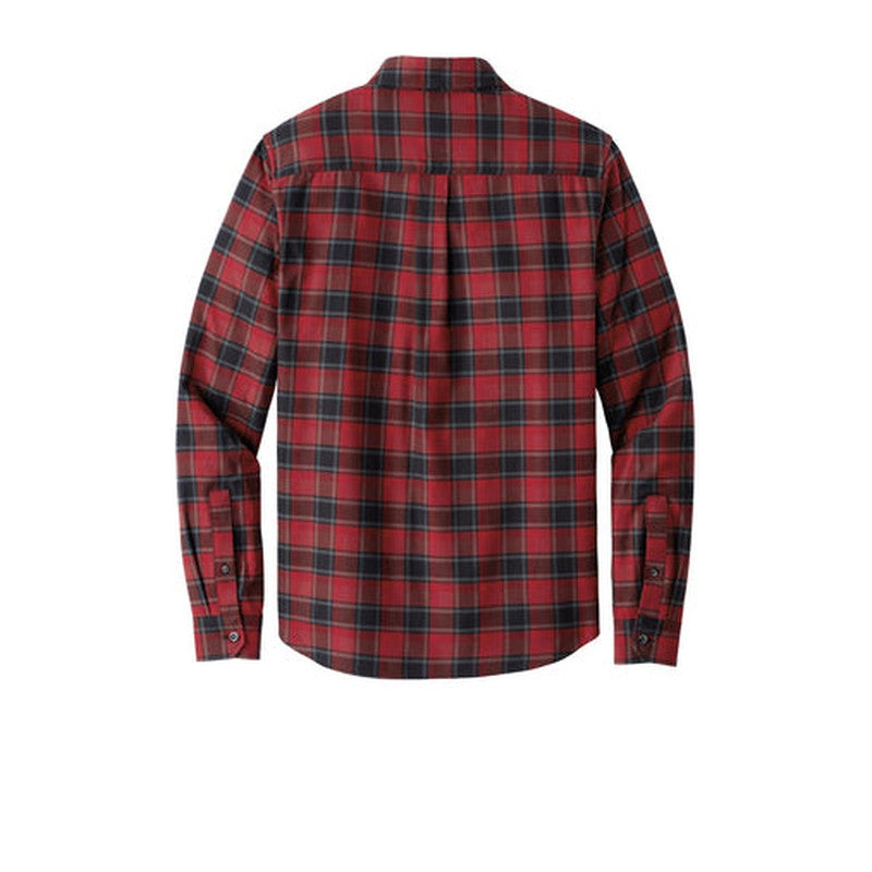 STRAYER - Eddie Bauer® Long Sleeve Favorite Flannel Plaid Shirt - Red Highland Plaid