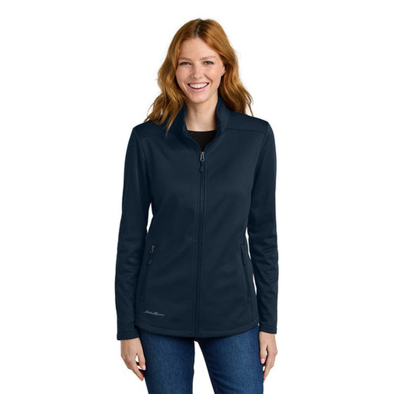 STRAYER - Eddie Bauer® Women’s Smooth Mid Layer Fleece Full-Zip - River Blue Navy