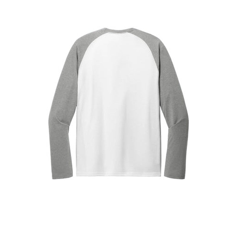 STRAYER Allmade® Unisex Tri-Blend Long Sleeve Colorblock Raglan - luminum Grey/ Bright White