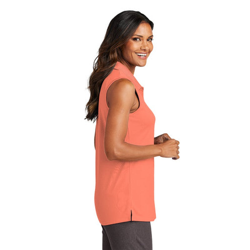 STRAYER ALUMNI - Port Authority® Ladies Dry Zone® UV Micro-Mesh Sleeveless Polo - Coral Splash