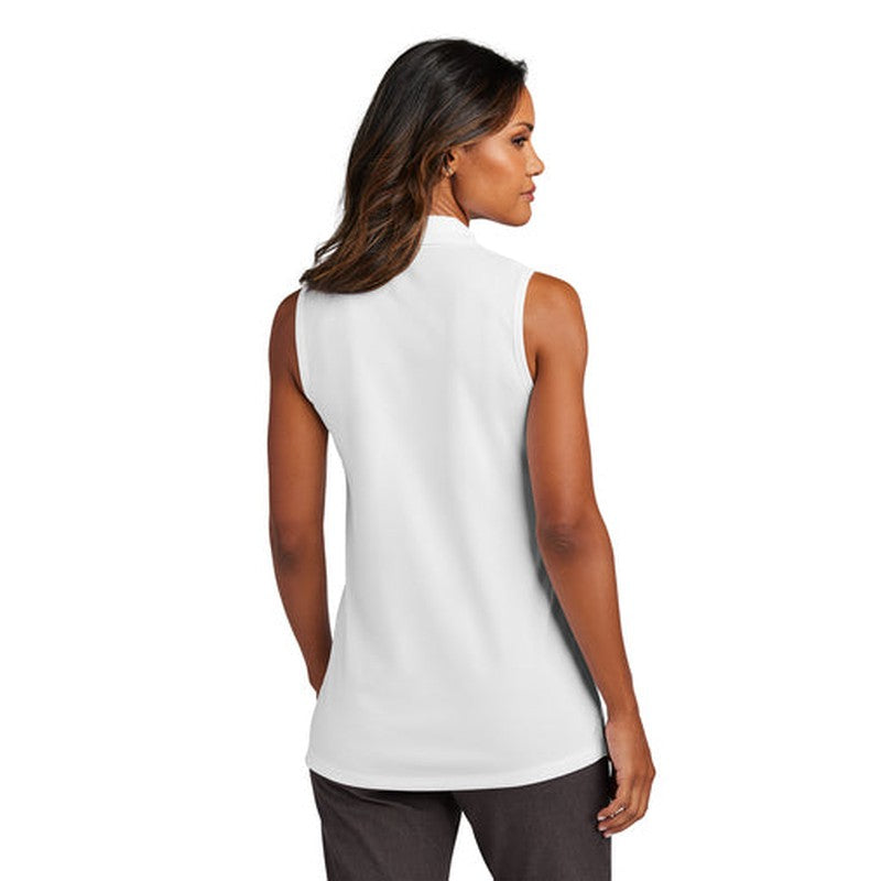 STRAYER ALUMNI - Port Authority® Ladies Dry Zone® UV Micro-Mesh Sleeveless Polo - White