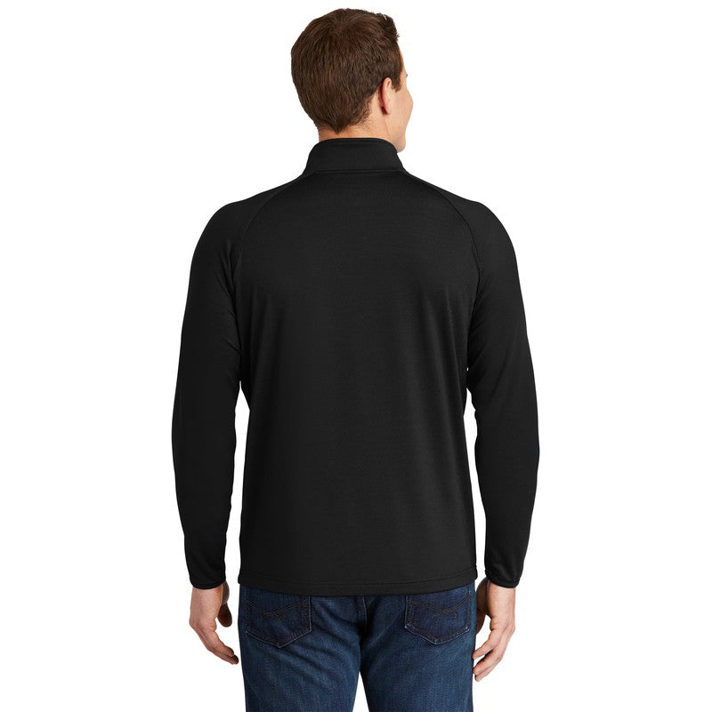 STRAYER Sport-Tek® Sport-Wick® Stretch 1/4-Zip Pullover - Black