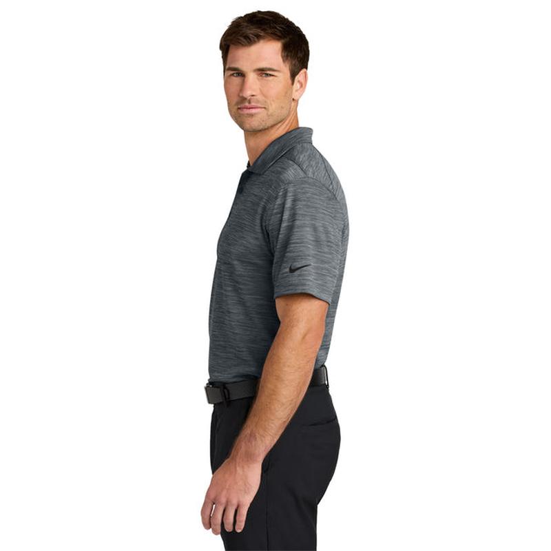 NEW STRAYER Nike Dri-FIT Striated Polo - Dark Grey