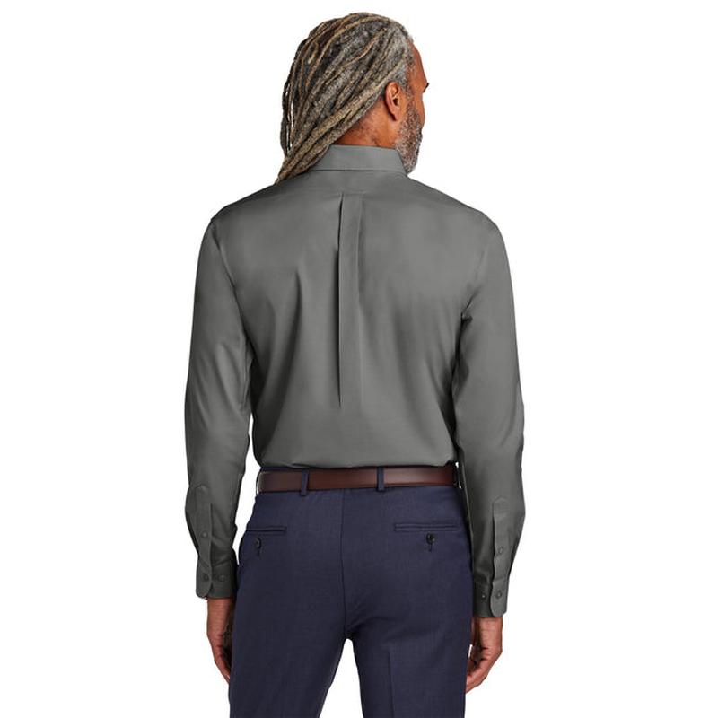 NEW STRAYER Brooks Brothers® Tall Wrinkle-Free Stretch Pinpoint Shirt - Deep Black