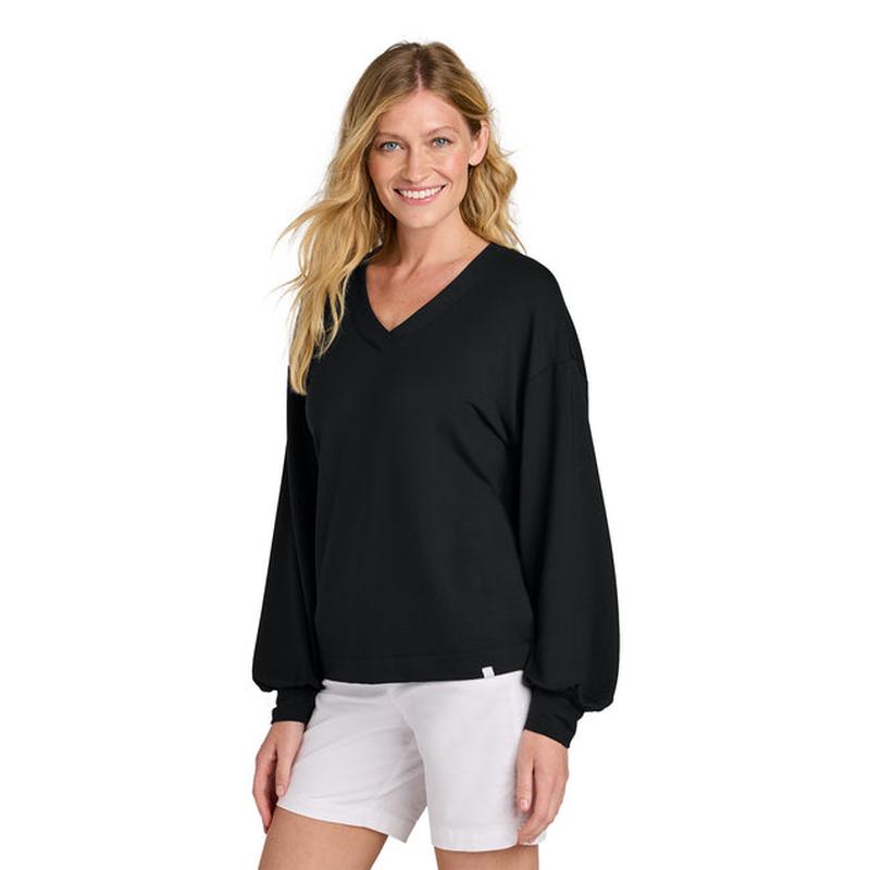 NEW STRAYER TravisMathew Women’s Long Weekend V-Neck - Black