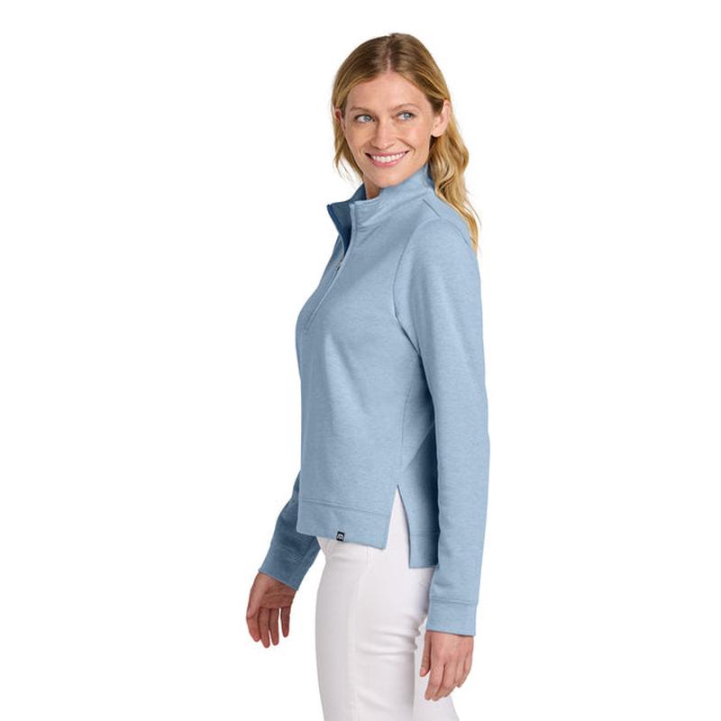NEW STRAYER TravisMathew Women’s Coveside 1/2-Zip - Light Blue Heather