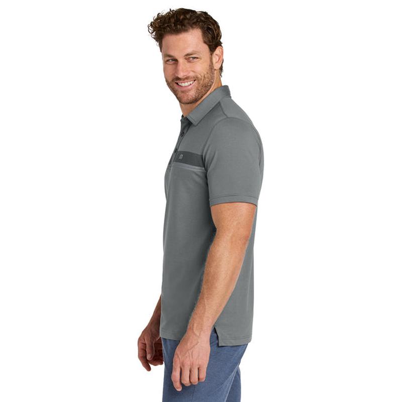 NEW STRAYER TravisMathew Glenview Stripe Polo - Quiet Shade Grey