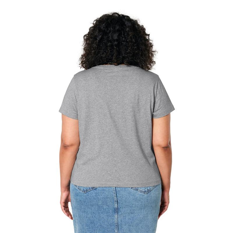 NEW STRAYER Stanley/Stella Women’s Stella Isla V-Neck Tee - Heather Grey