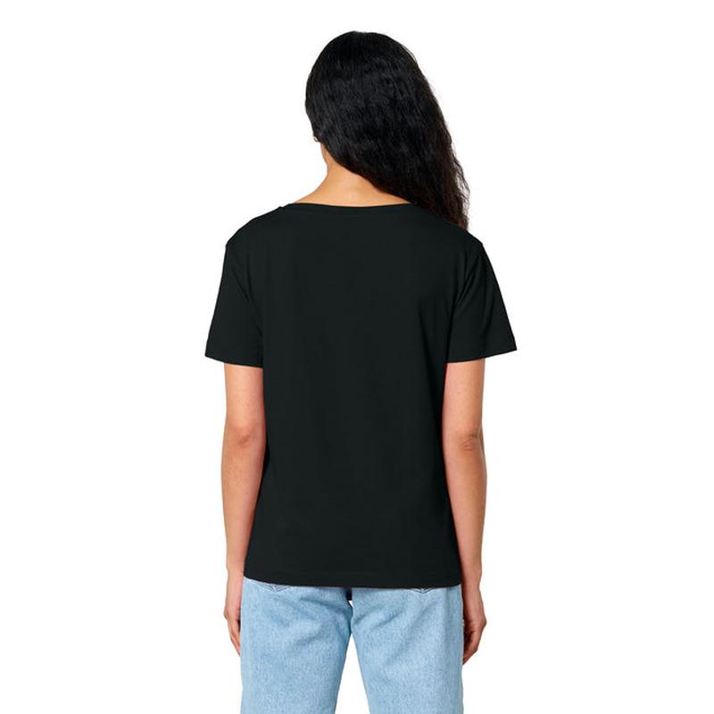 NEW STRAYER Stanley/Stella Women’s Stella Serena Scoop Neck Tee - Black