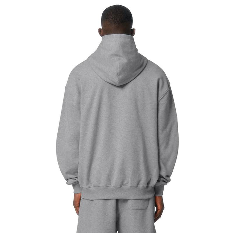 NEW STRAYER Stanley/Stella Unisex Cooper Dry Hooded Sweatshirt - Heather Grey