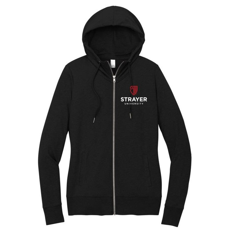 STRAYER District® Women’s Featherweight French Terry™ Full-Zip Hoodie - Black