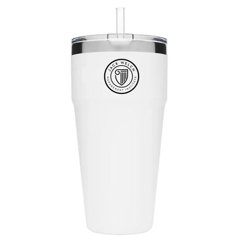 JWMI YETI RAMBLER® 26 OZ STACKABLE CUP WITH STRAW LID - White