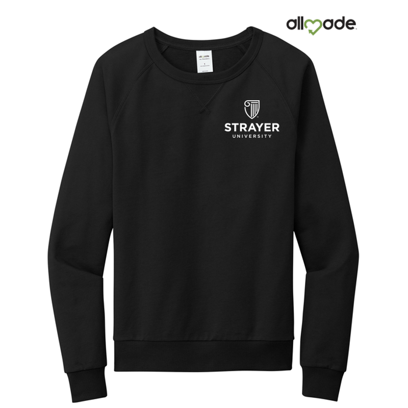 STRAYER Allmade® Unisex Organic French Terry Crewneck Sweatshirt - Black