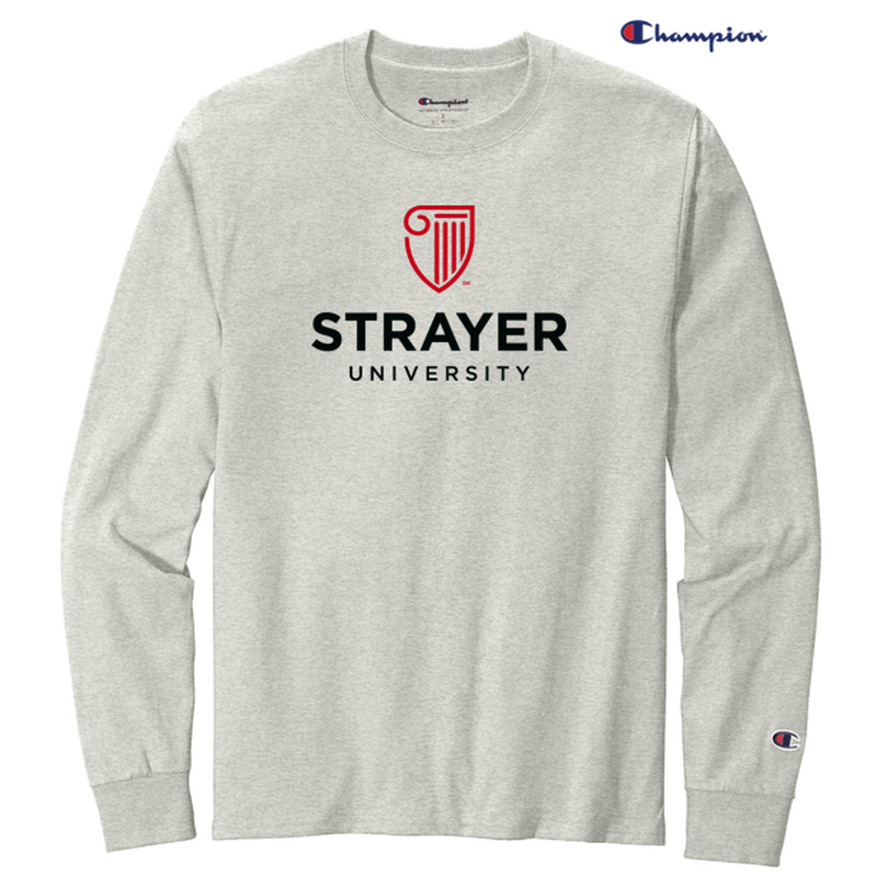 STRAYER Champion ® Heritage 5.2-Oz. Jersey Long Sleeve Tee-Oxford