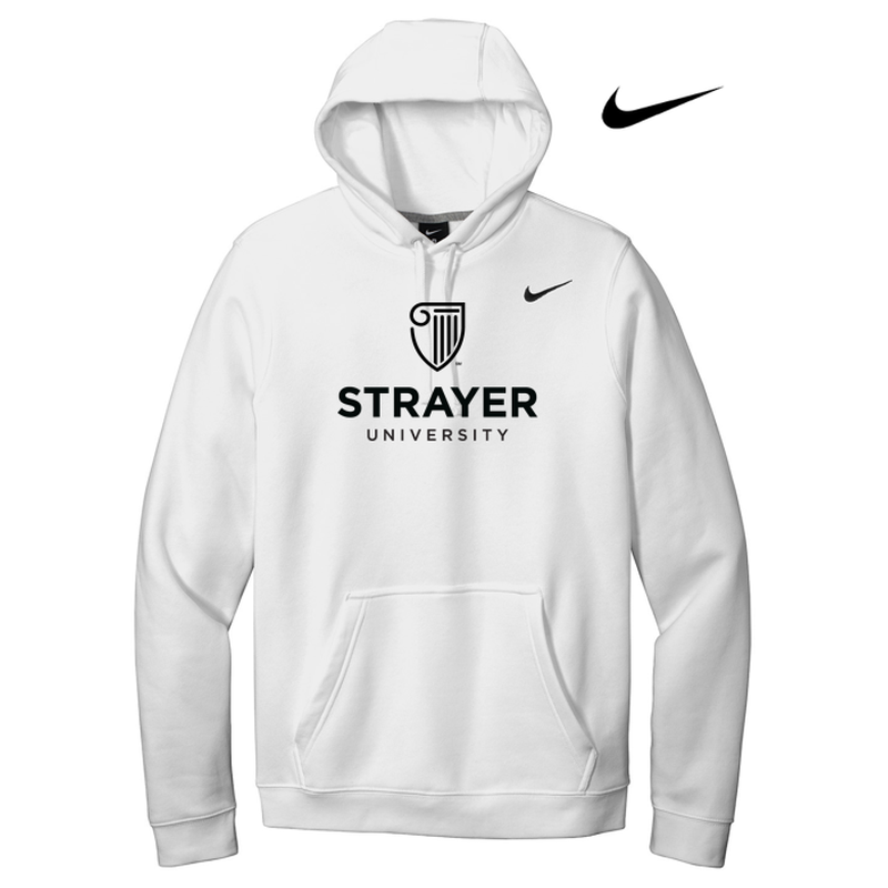 STRAYER Nike Club Fleece Pullover Hoodie - WHITE