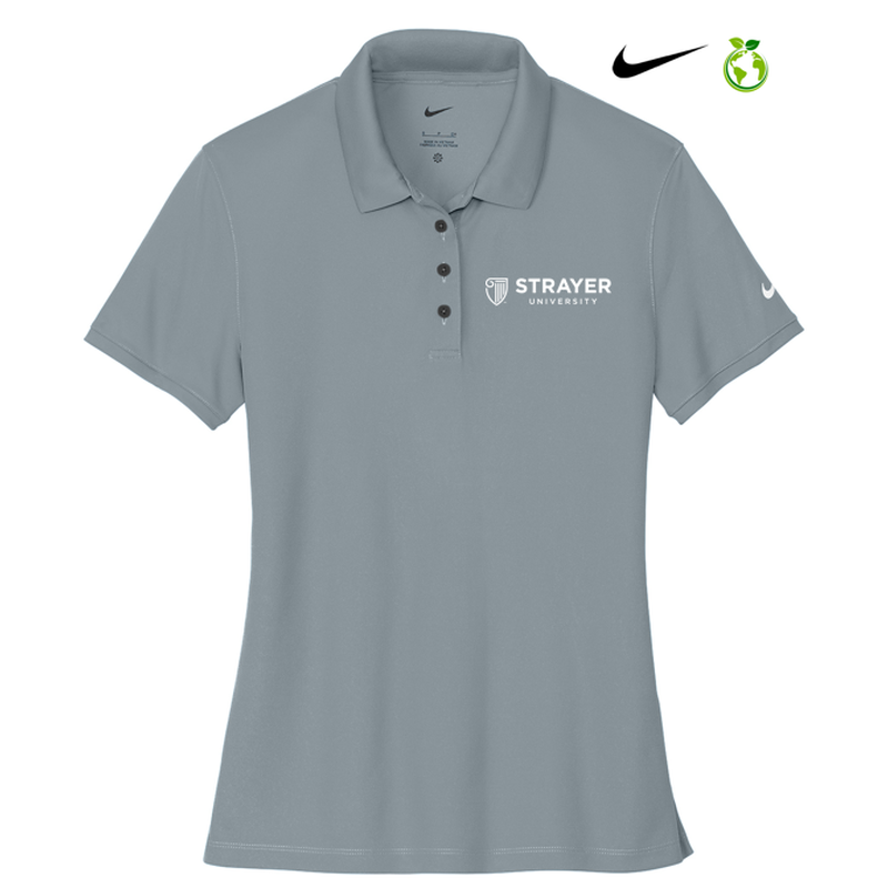 STRAYER Nike Ladies Victory Solid Polo - Cool Grey