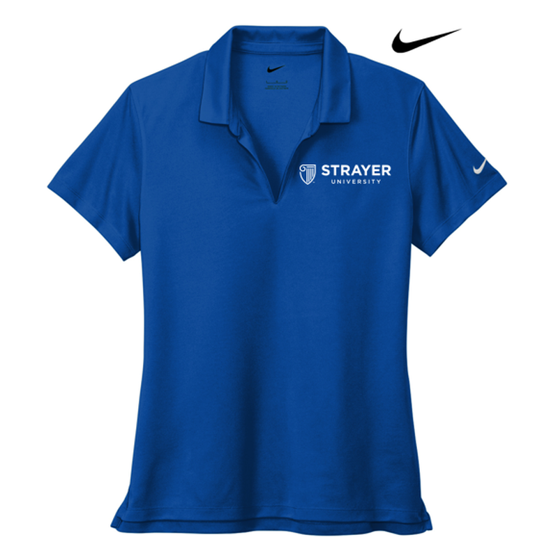 STRAYER Nike Ladies Dri-FIT Micro Pique 2.0 Polo - Game Royal