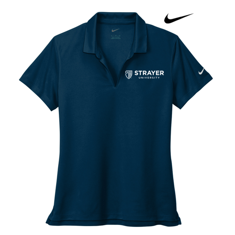 STRAYER Nike Ladies Dri-FIT Micro Pique 2.0 Polo - Navy