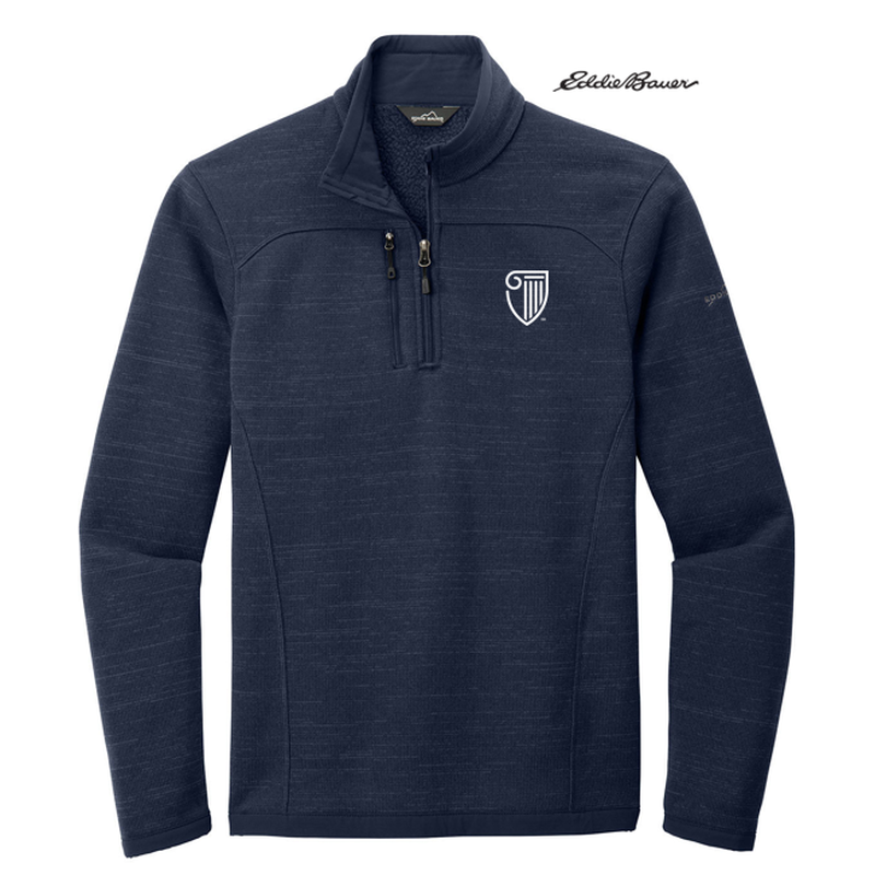 STRAYER Eddie Bauer ® Sweater Fleece 1/4-Zip- River Blue Navy Heather