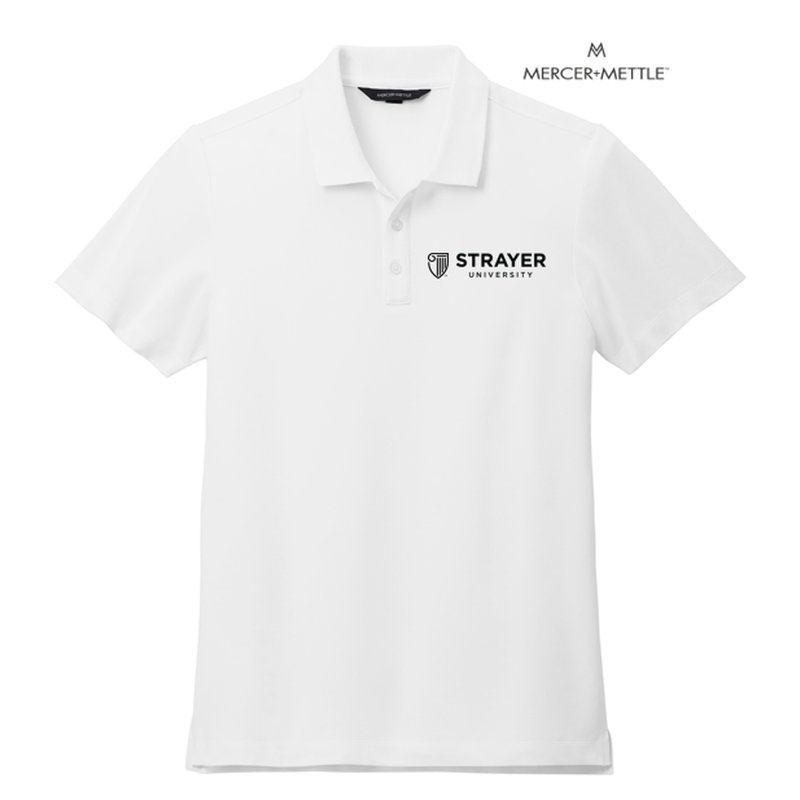 STRAYER Mercer+Mettle™ Stretch Pique Polo - White