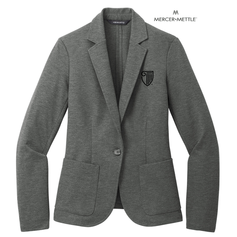 STRAYER Mercer+Mettle™ Women’s Relaxed Knit Blazer - Storm Grey Heather