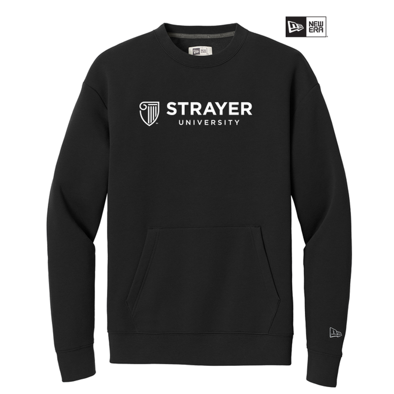 STRAYER New Era ® Heritage Fleece Pocket Crew - Black