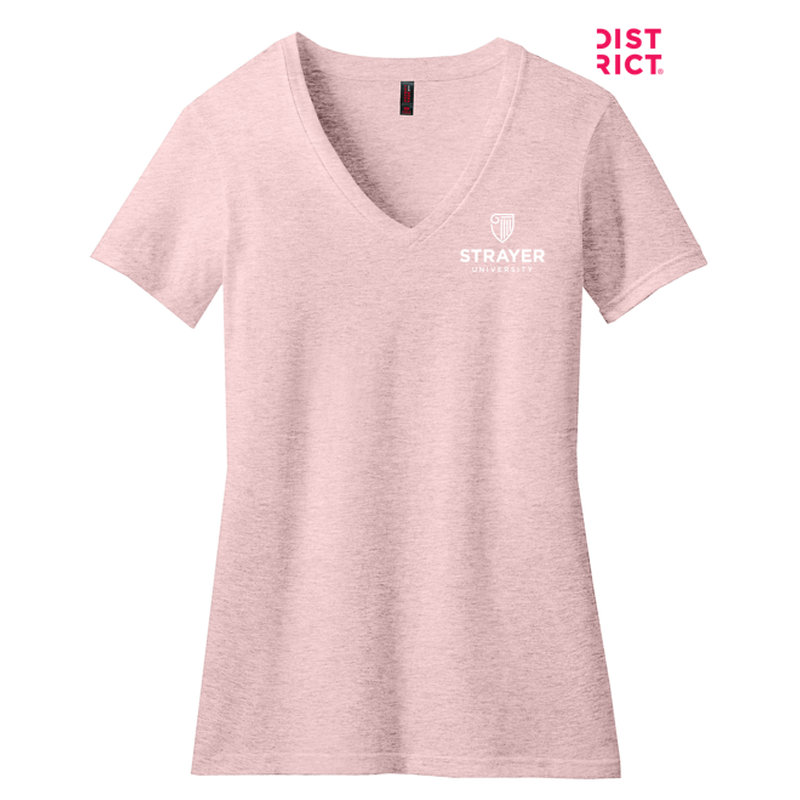STRAYER District ® Women’s Perfect Blend ® V-Neck Tee-Heathered Lavender