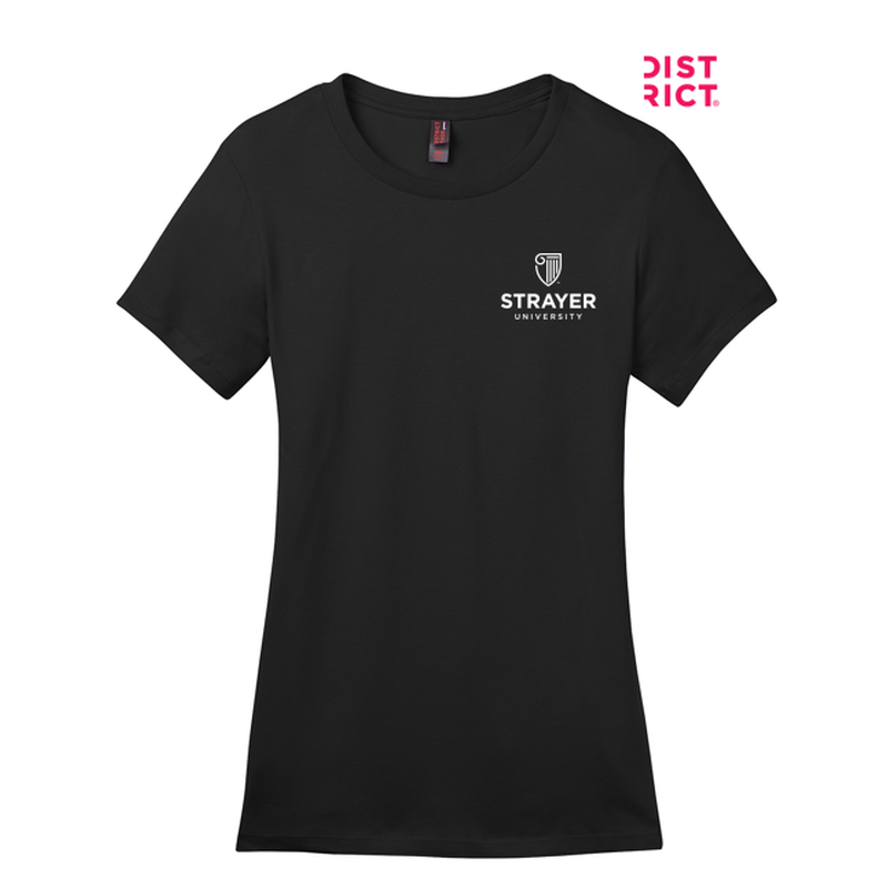 STRAYER District ® Women’s Perfect Weight ® Tee-Black