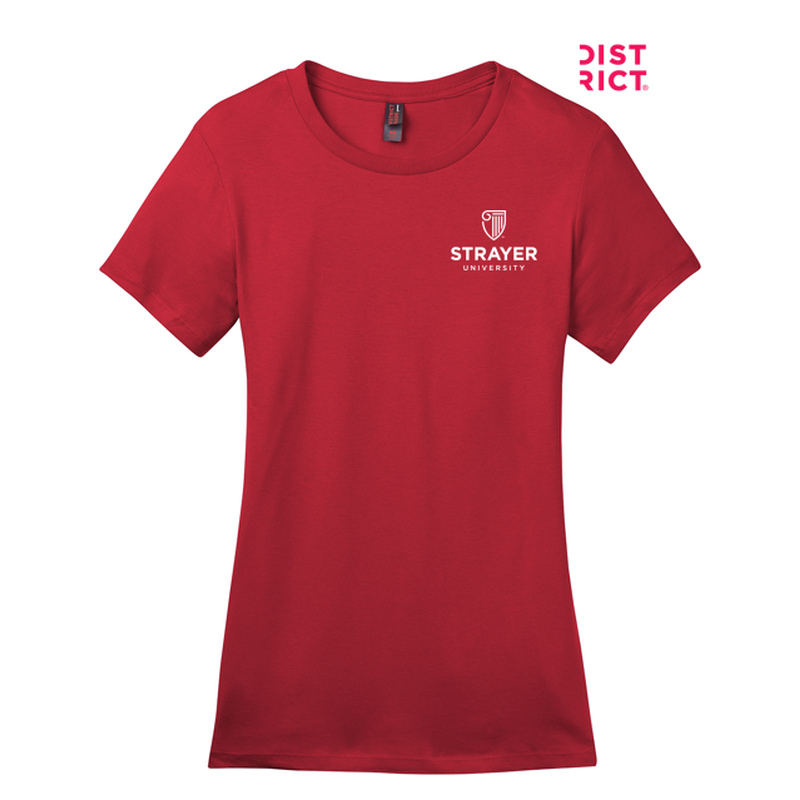 STRAYER District ® Women’s Perfect Weight ® Tee-Classic Red