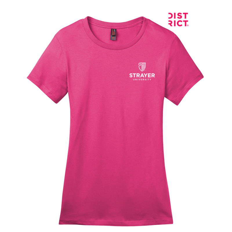 STRAYER District ® Women’s Perfect Weight ® Tee-Dark Fuchsia