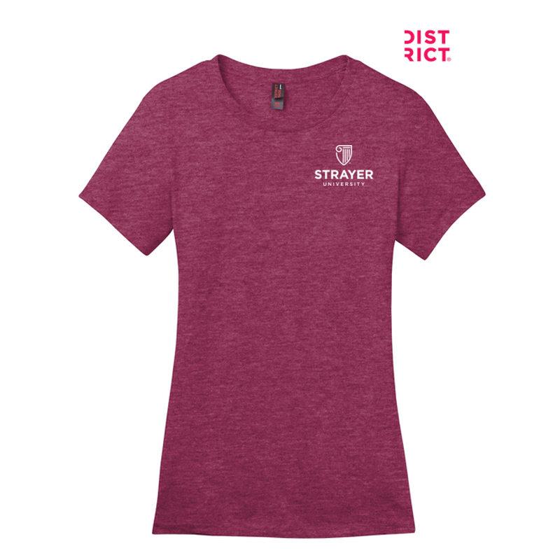 STRAYER District ® Women’s Perfect Weight ® Tee-Heathered Loganberry