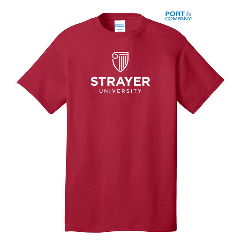 STRAYER Port & Company® - Core Cotton Tee- RED