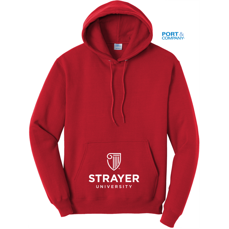 STRAYER Port & Company® Core Fleece Pullover Hooded Sweatshirt-Red