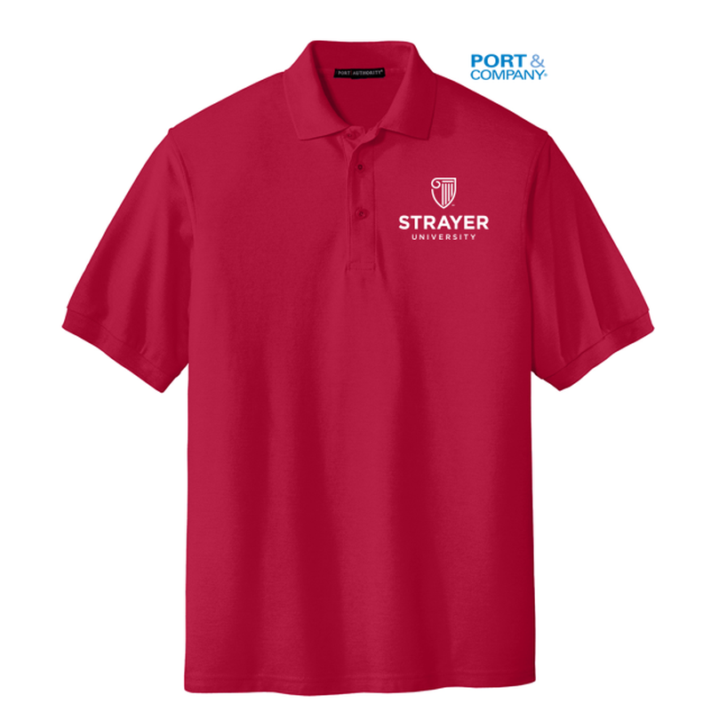 STRAYER Port Authority® Silk Touch™ Polo-Red