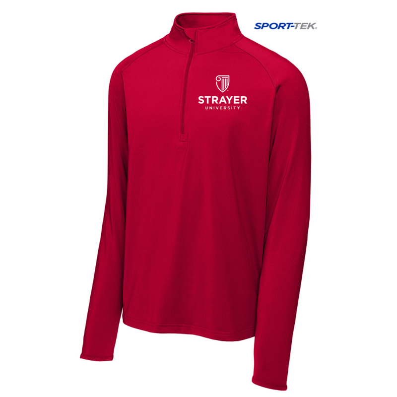 STRAYER Sport-Tek® Sport-Wick® Stretch 1/4-Zip Pullover Deep Red