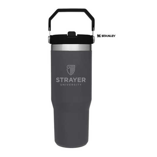 NEW STRAYER Stanley IceFlow™ Flip Straw Tumbler 30 oz - CHARCOAL